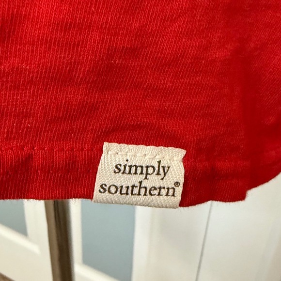 Simply Southern Red Long Sleeve Christmas Nutcracker T Shirt Small 100% Cotton - Picture 5 of 8